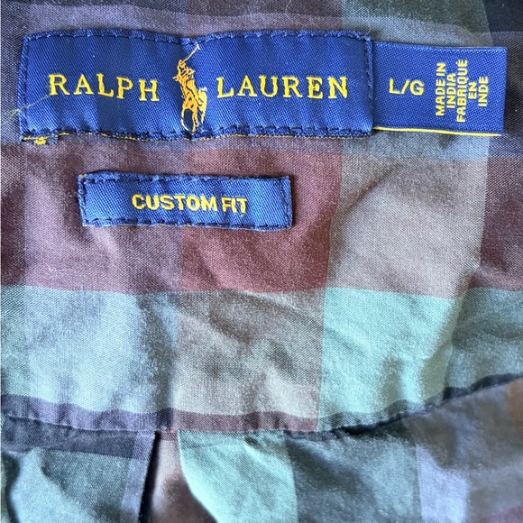 Ralph Lauren Green and Brown Plaid Shirt - Picture 2 of 6
